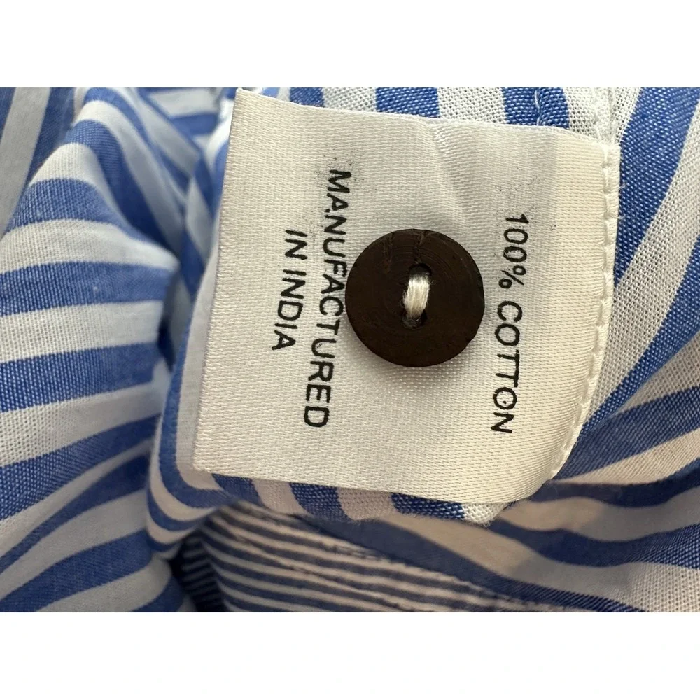Free People x Brenda Knight Top Women's Large‎ Striped Button Up Cotton New
